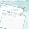 A5 Hardcover Leather Daily Health and Fitness Journal